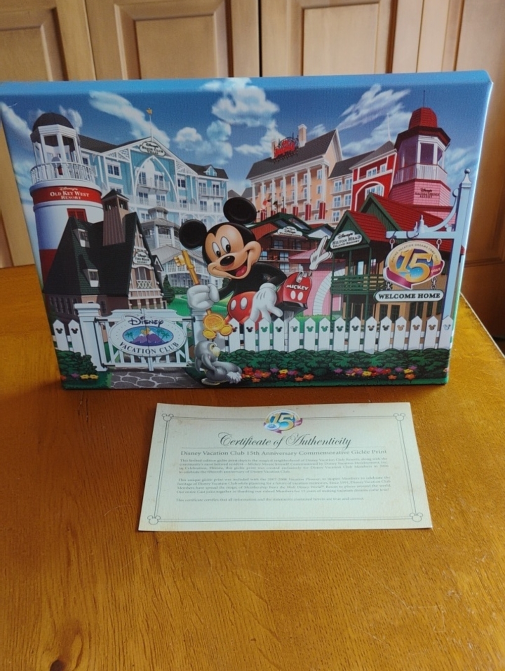Disney Vacation Club Limited Edition Giclee 15th Anniversary Commemorative Print